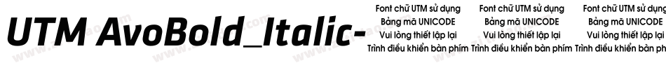 UTM AvoBold_Italic字体转换